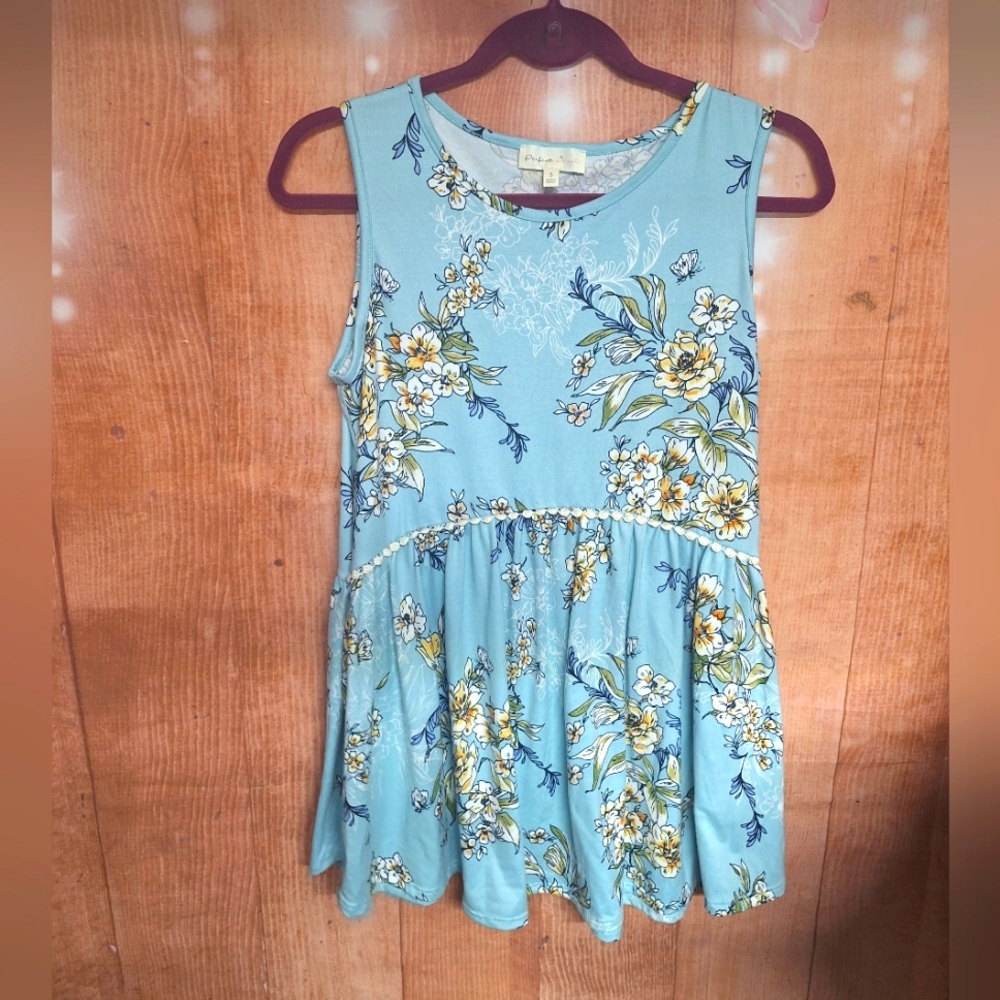 Perfect Peach size small blue top